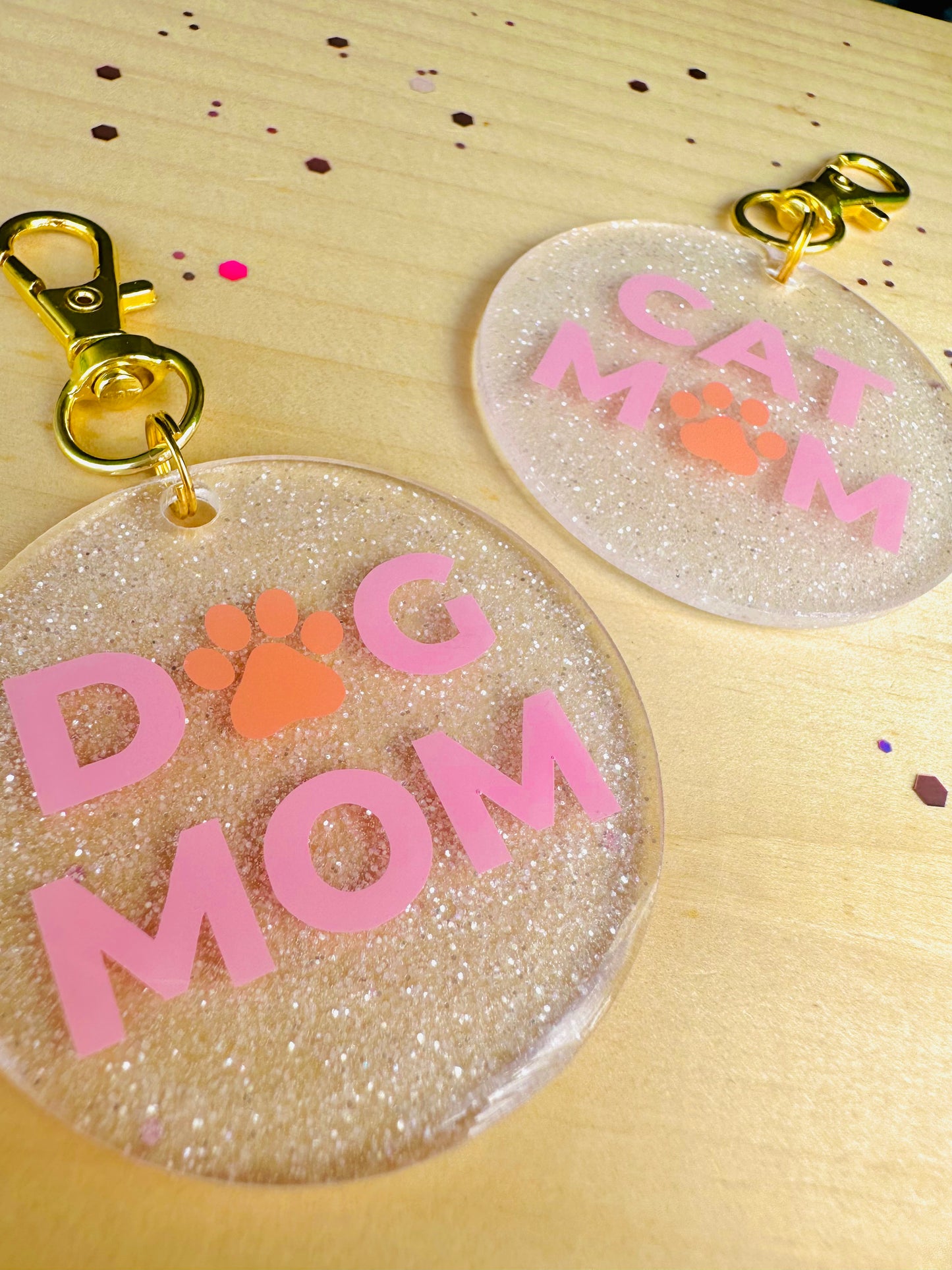 Cat Mom Keychain